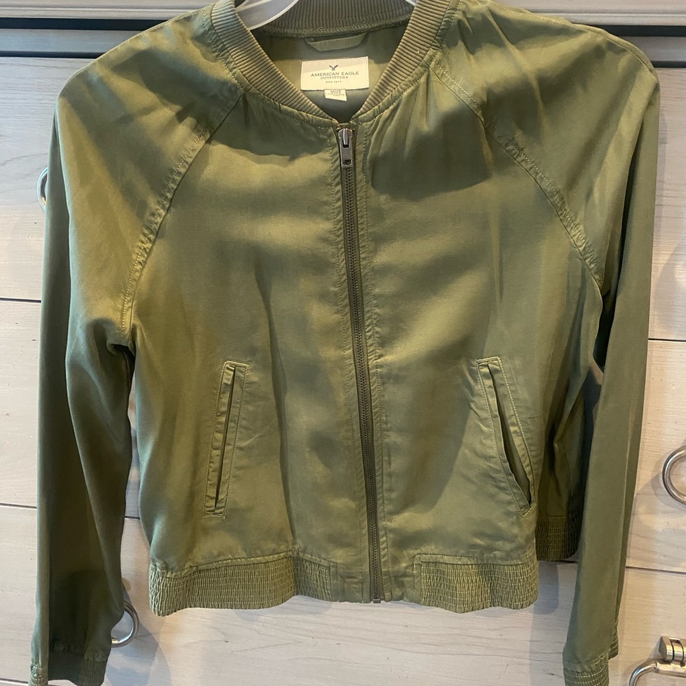 American Eagle Green Bomber Jacket